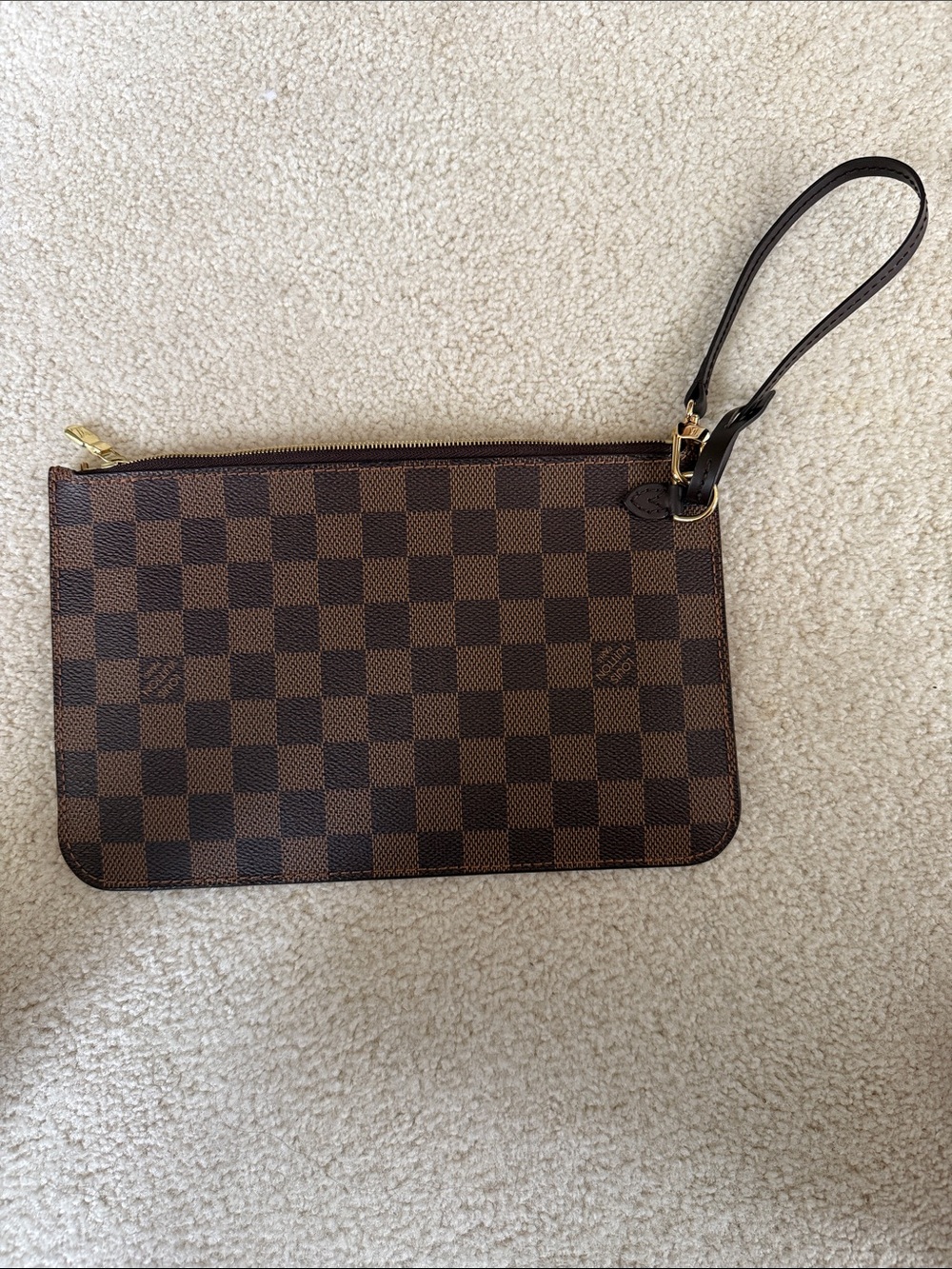 Louis Vuitton Brown Damier Ebene Crossbody Clutch